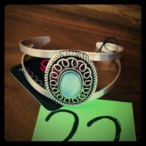 Turquoise and Silver Cuff Bracelet